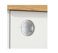 695 Ручка для амбарной двери LOFT. Врезная, круглая хром. Диметр внутр/внеш  44/52 мм.