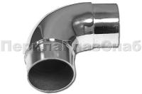 052-3 Отвод поручня забивной Д50.8х121х1.45мм, 90 град., полированный, с 2мя устан кольцами, aisi 304