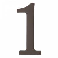 64.121 Цифра пластиковая **1**. Цвет коричневый