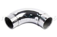 Отвод поручня под Д38,1х1,5мм, 90 град, литой полированный, с 2мя установочными кольцами