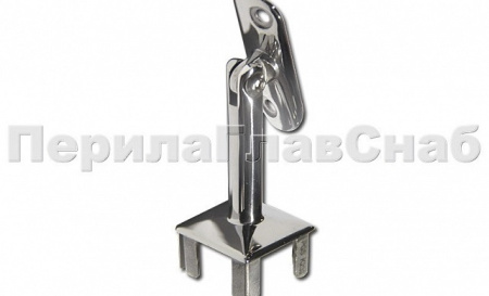 Наконечник 40х40мм штырь полированный, с ложе под Д50.8мм, литой, регулируемый