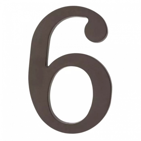 64.126 Цифра пластиковая **6**. Цвет коричневый