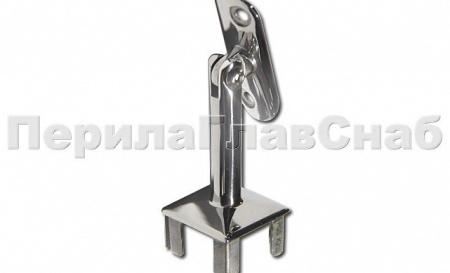 Наконечник 40х40мм штырь полированный, с ложе под плоскость, литой, регулируемый