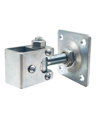 JL132C петля регулируемая М20 с обхватом профиля 40х40 с площадкой под прикручивание 100х100