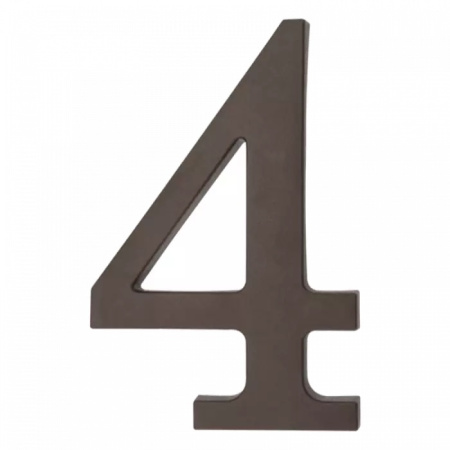 64.124 Цифра пластиковая **4**. Цвет коричневый