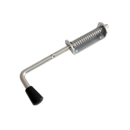 ЗД-11. Засов вертикальный пружинный ЦИНК. 250мм, площадка 110х40мм, ход штока 100мм, диаметр штока 14мм.