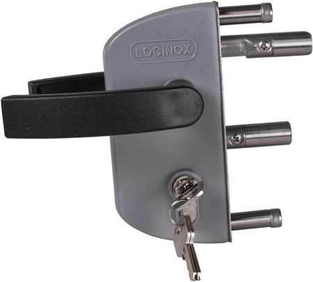 LAKZ4040P1L7040VCAP Накладной замок LOCINOX под квадратный профиль 40 мм., цвет RAL7040