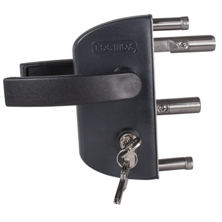 LAKZ4040P1L9005VCAP Накладной замок LOCINOX под квадратный профиль 40 мм, цвет RAL 9005.