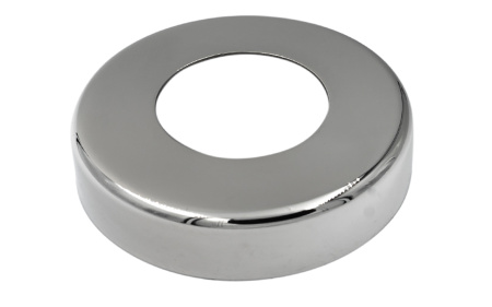 Низ стойки (крышка) Д38.1мм, толщ. 0.8мм, внешний Д76х19мм, полированный, aisi 304