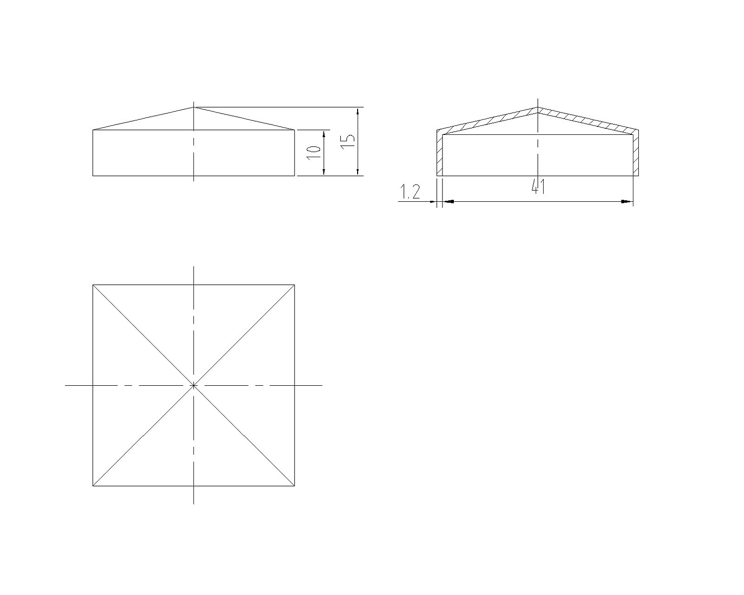 ZG01B Металлический колпак на столб 40*40. Черная сталь