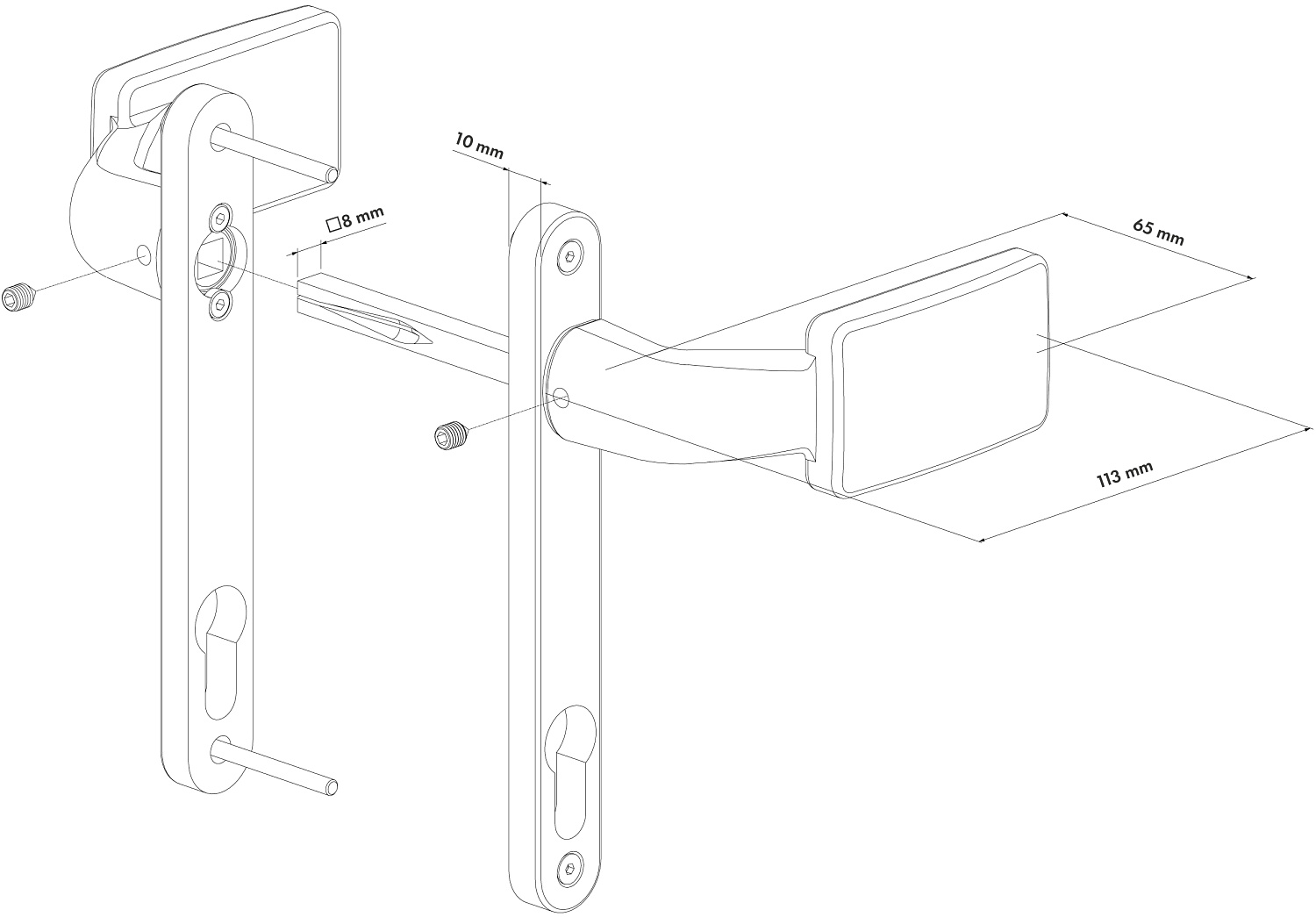 3006FIX-9005 ручки специальные. Цвет черный
